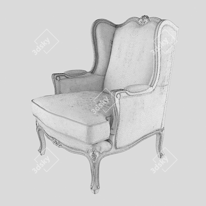 Luxury Velvet Wood Furniture by Bruno Zampa 3D model image 2