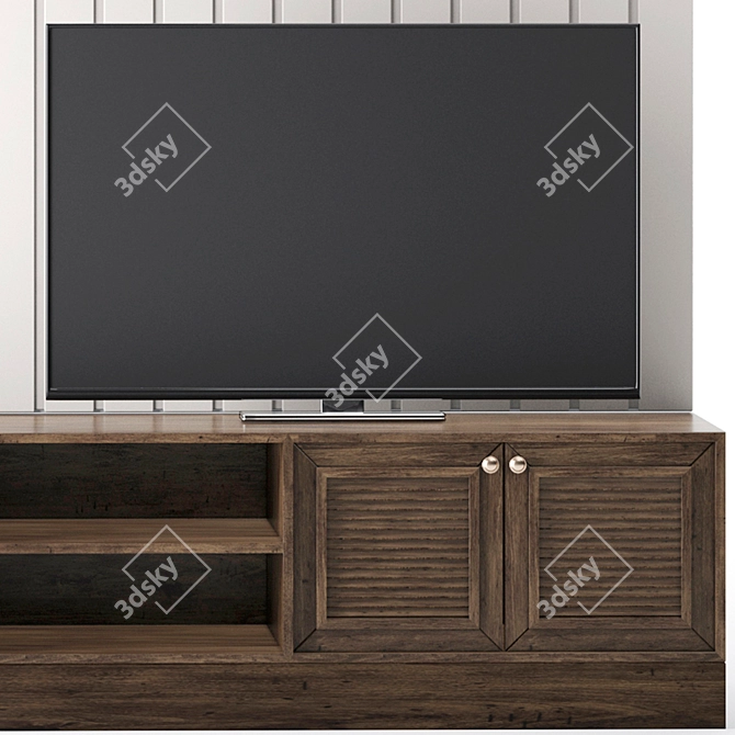 Universal 3ds Max TV Stand Set 3D model image 3