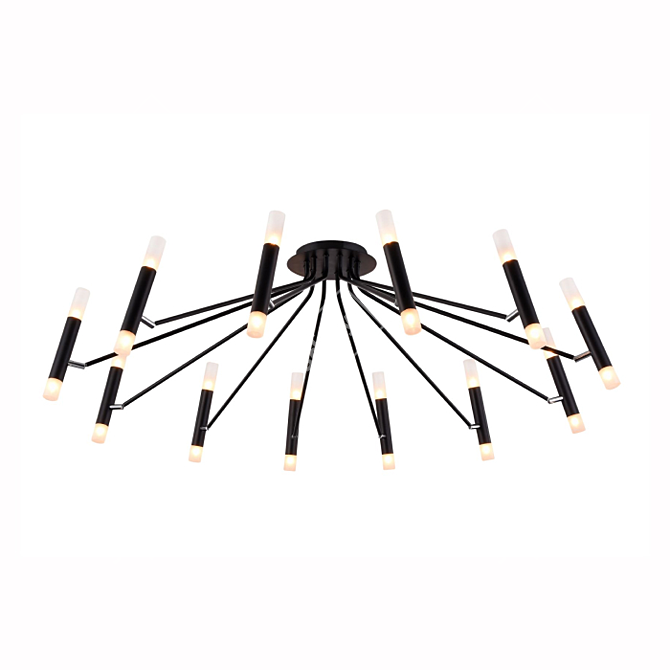 Maytoni Vigo MOD620CL-24B: Stylish 24-Light Black Ceiling Lamp 3D model image 1