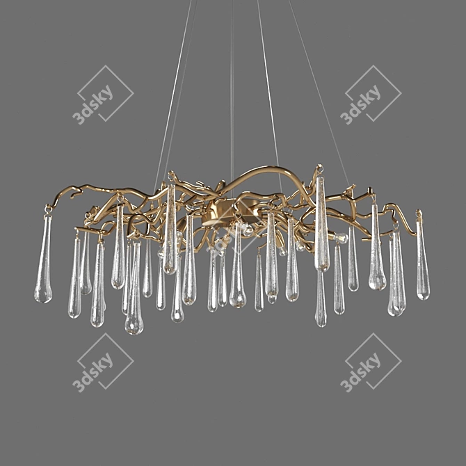 Golden Modern Pendant Light - Aqua 40.2319 3D model image 1