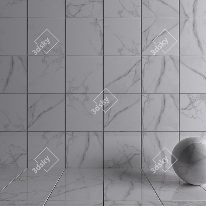 Flaviker Supreme Royal Statuario Wall & Floor Tiles 3D model image 3