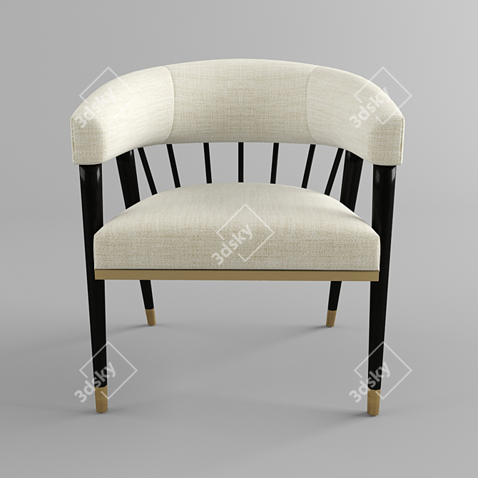 Sophisticated Saint Denis Armchair 3D model image 2