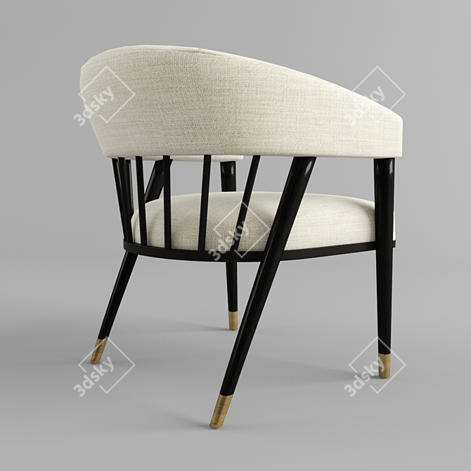 Sophisticated Saint Denis Armchair 3D model image 3