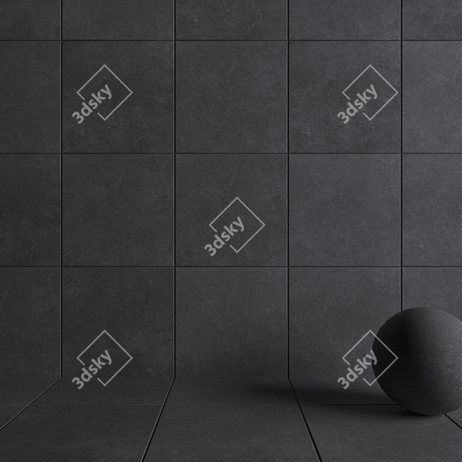 Title: FLAVIKER STILL NOW Coal Wall/Floor Tiles 3D model image 3