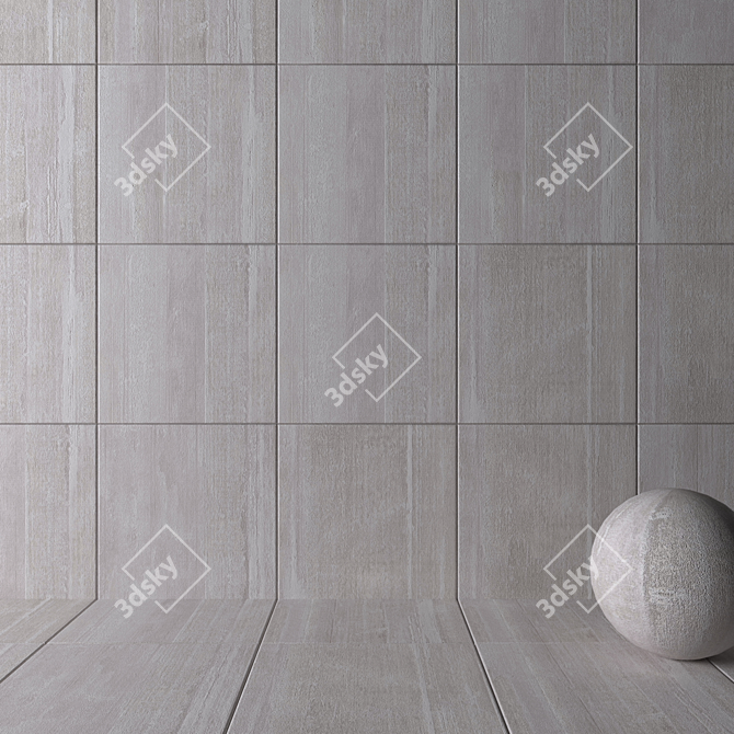 Hangar Ash Wall Tiles: Multi-texture HD, 80x80 cm 3D model image 2