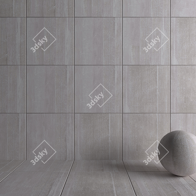 Hangar Ash Wall Tiles: Multi-texture HD, 80x80 cm 3D model image 3