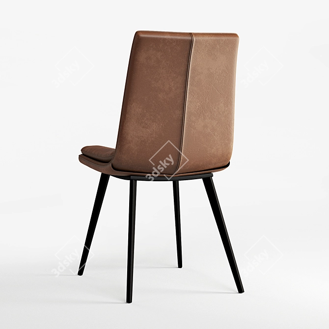 Vintage-inspired Williamsburg Dining Chair 3D model image 2