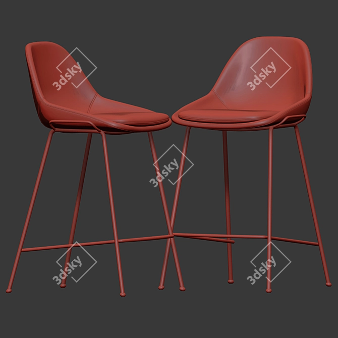 Versatile & Stylish Stool 3D model image 2