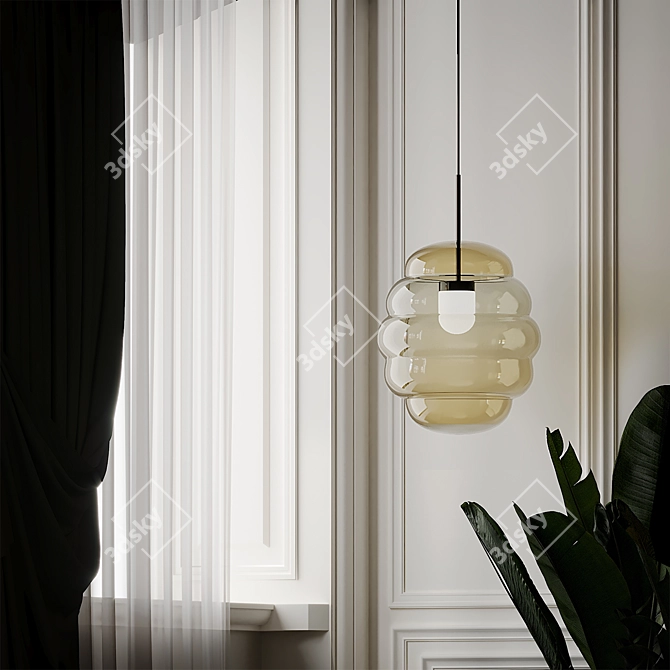 Bomma Blimp Pendant: Modern Illumination Masterpiece 3D model image 2