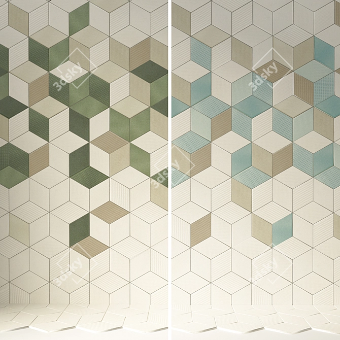 TEX Tile: Innovative Geometric Design 3D model image 2