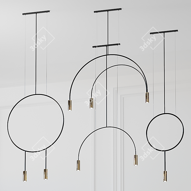 Revolta Pendant Lights: Elegant Illumination 3D model image 1