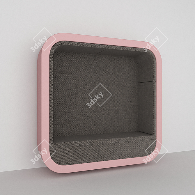  Square Vray Booth Seat 3D model image 1