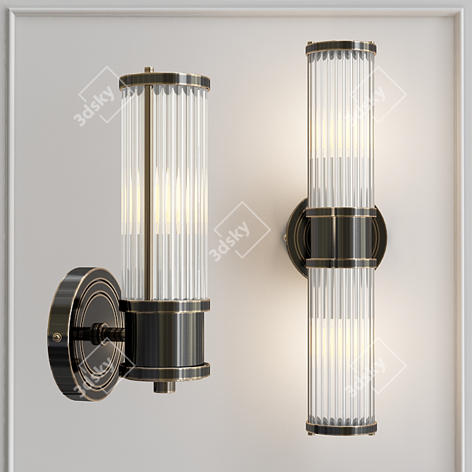 Title: Ralph Lauren Allen Double Light Wall Lamp 3D model image 4