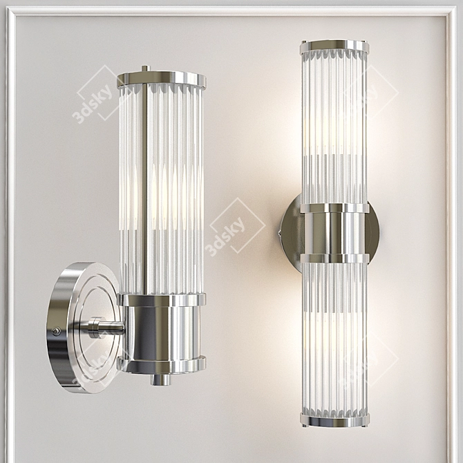 Title: Ralph Lauren Allen Double Light Wall Lamp 3D model image 4