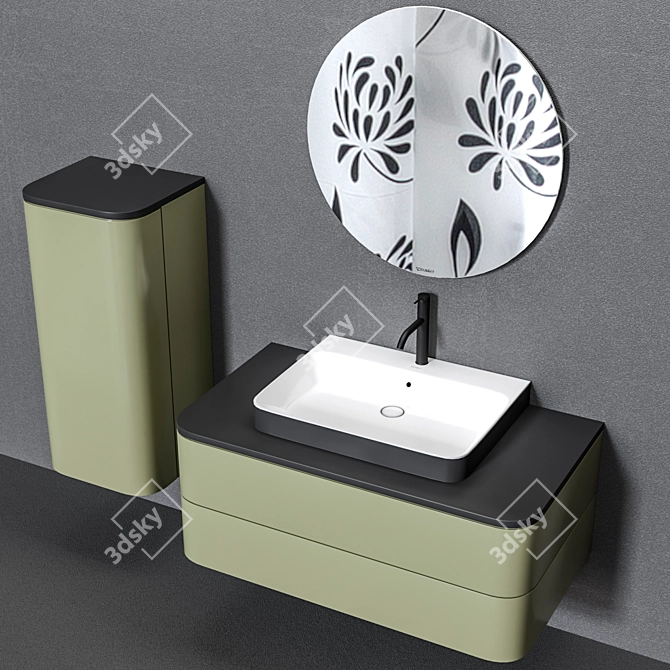 Elevate Your Bathroom with Duravit - HAPPY D.2 PLUS 3D model image 2