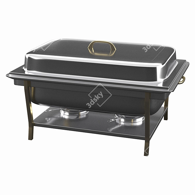 Elegant Chafing Dishes - Perfect for All Occasions 3D model image 1