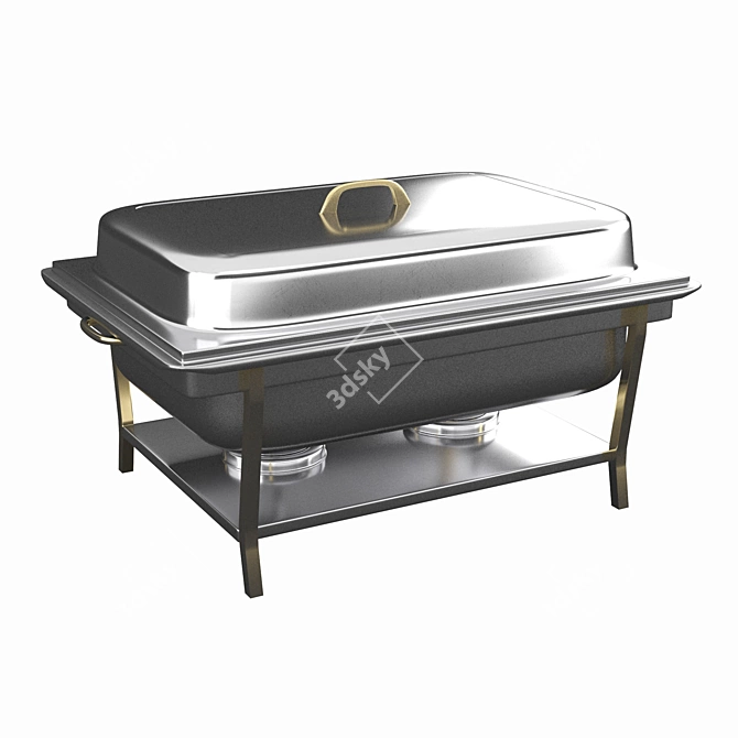 Elegant Chafing Dishes - Perfect for All Occasions 3D model image 2