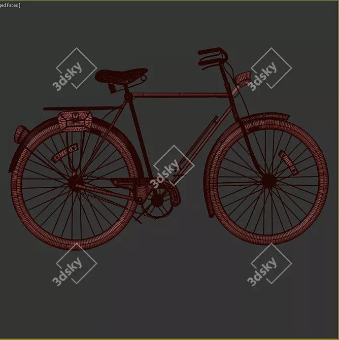 Rustic Metal Bike Wall Art 3D model image 3