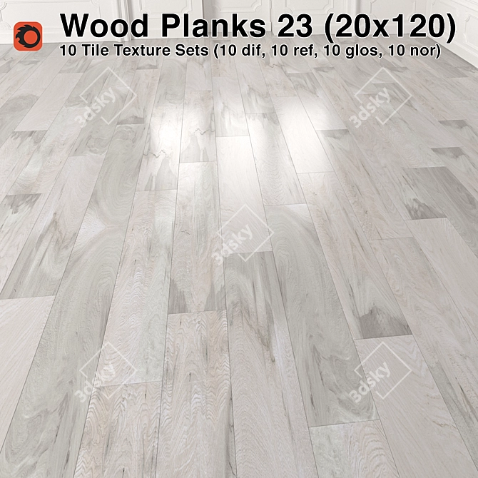 Premium Plank Wood Floor - 23 3D model image 1