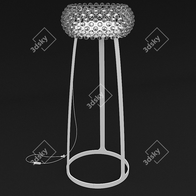 Elegant Caboche Floor Lamp 3D model image 1