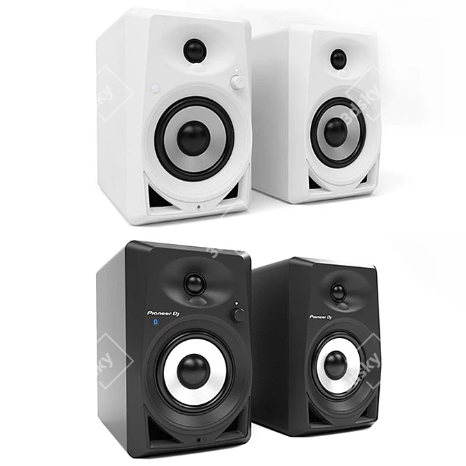 Pioneer DM-40 Compact Active Speakers 3D model image 1