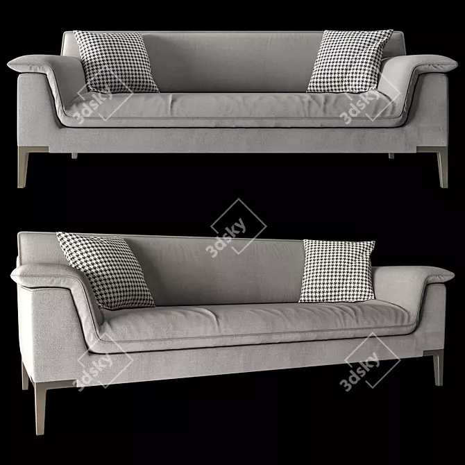 Luxurious Tulpar Sofa: 240x100x90 cm 3D model image 1