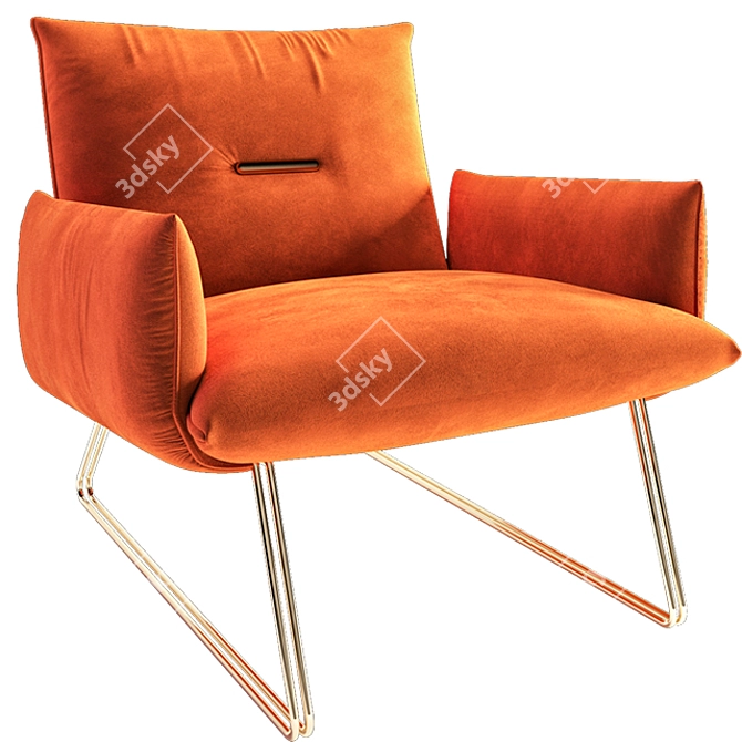 Stylish Margot Armchair for Modern Interiors 3D model image 2