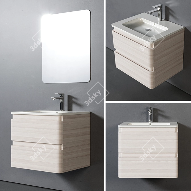 Modern Coria 60cm Bathroom Set 3D model image 1