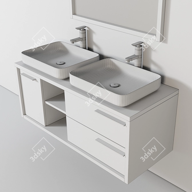 Elegant Vermont 120cm Bathroom Set 3D model image 3