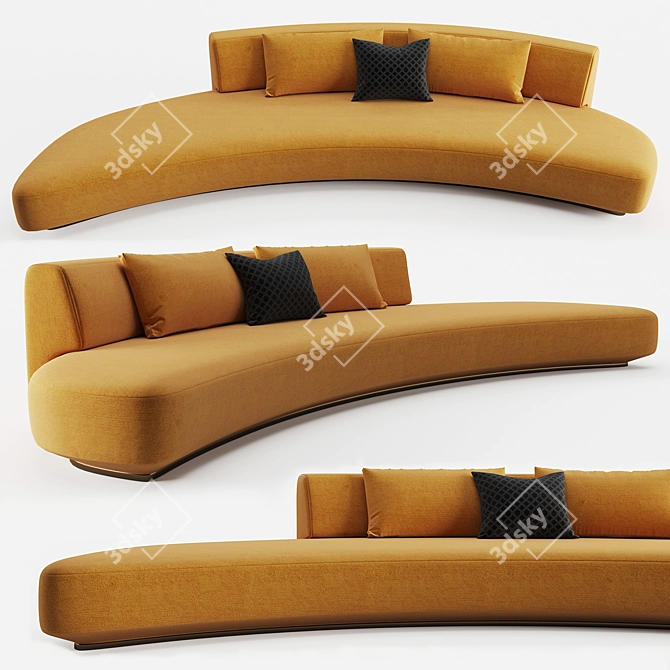 Audrey Luxe Sofa: Plush Comfort in Chic Design 3D model image 1