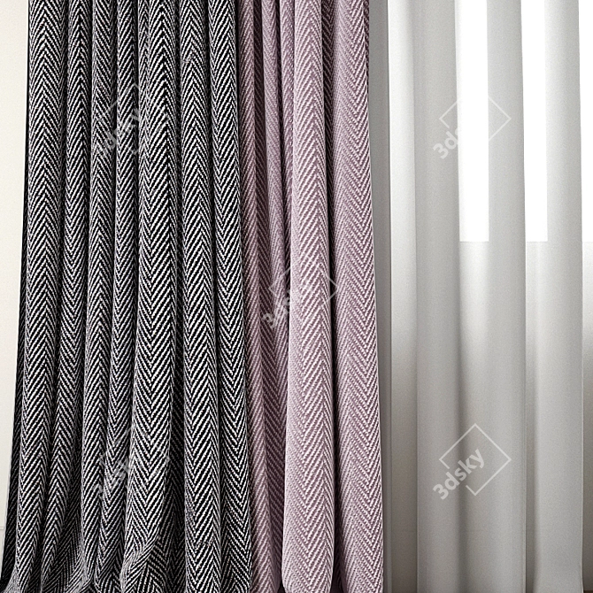 Detailed Curtain Model | 3ds Max & Obj 3D model image 2