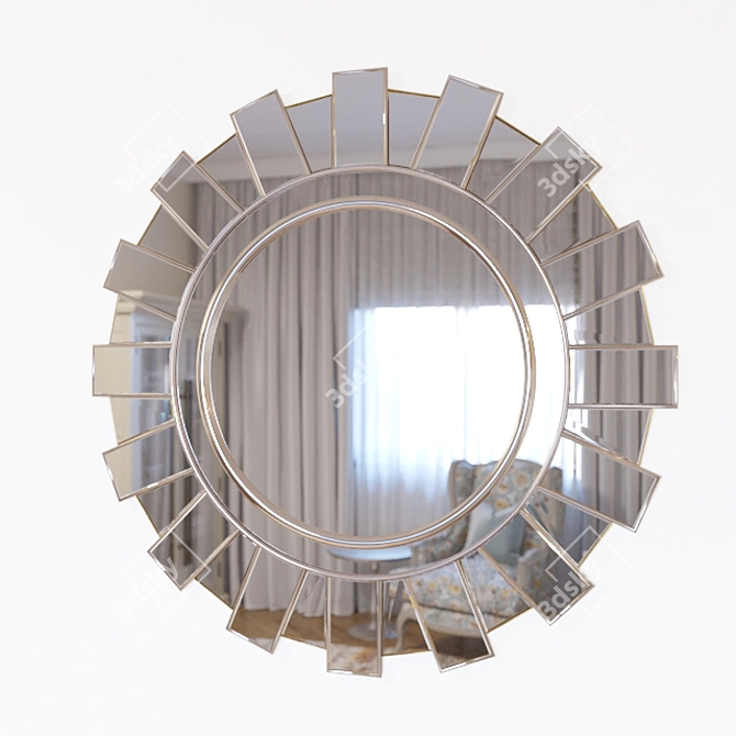 Garda Brass Wall Mirror 3D model image 1
