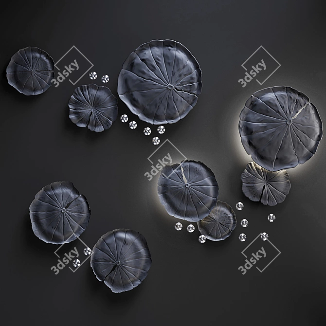 Water Lily Ceiling Decor 3D model image 2