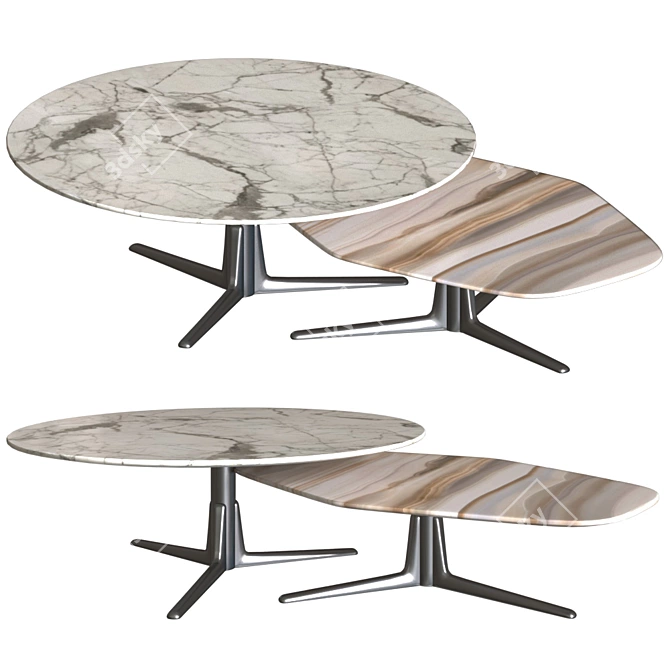 Flexform Sveva Tables: Stylish and Functional 3D model image 1