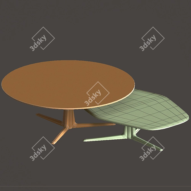 Flexform Sveva Tables: Stylish and Functional 3D model image 3