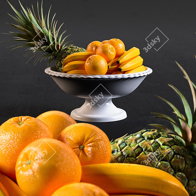 Fresh and Juicy Fruits 3D model image 1