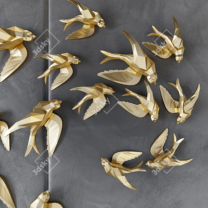 Birds GR Decor Panel | Decorative Panel for Walls 3D model image 2