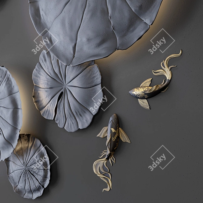 Title: Water Lily Wall Decor 3D model image 2