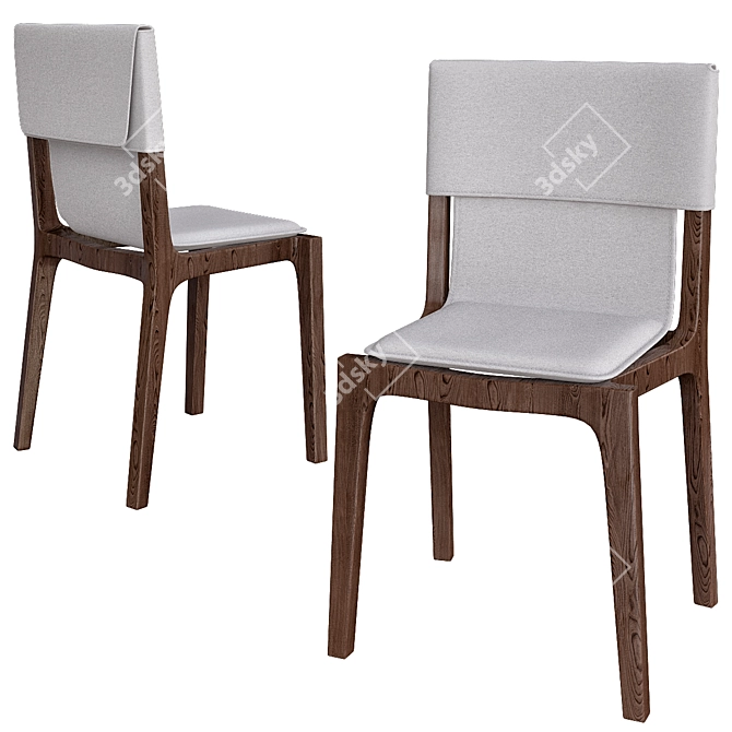 Elegant Isadora: Luxury Italian chair 3D model image 1