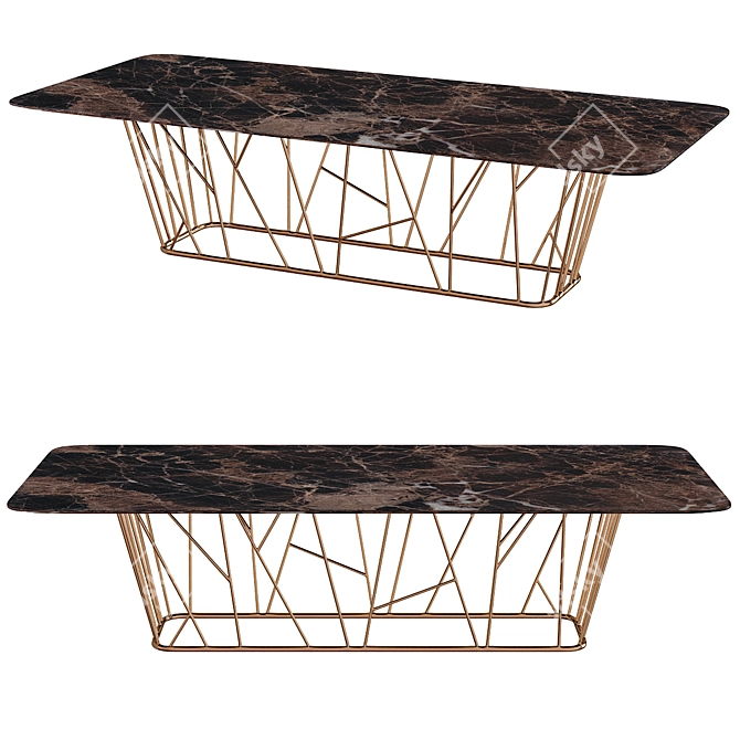 Elegant Marelli-Italia Twig Table 3D model image 1