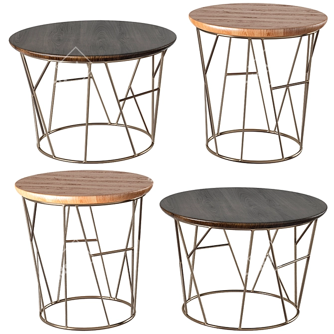 Elegant Round Coffee Table 3D model image 1