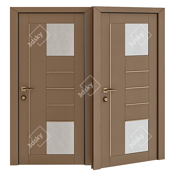 Elegant Milano Doors: A Modern Touch 3D model image 1