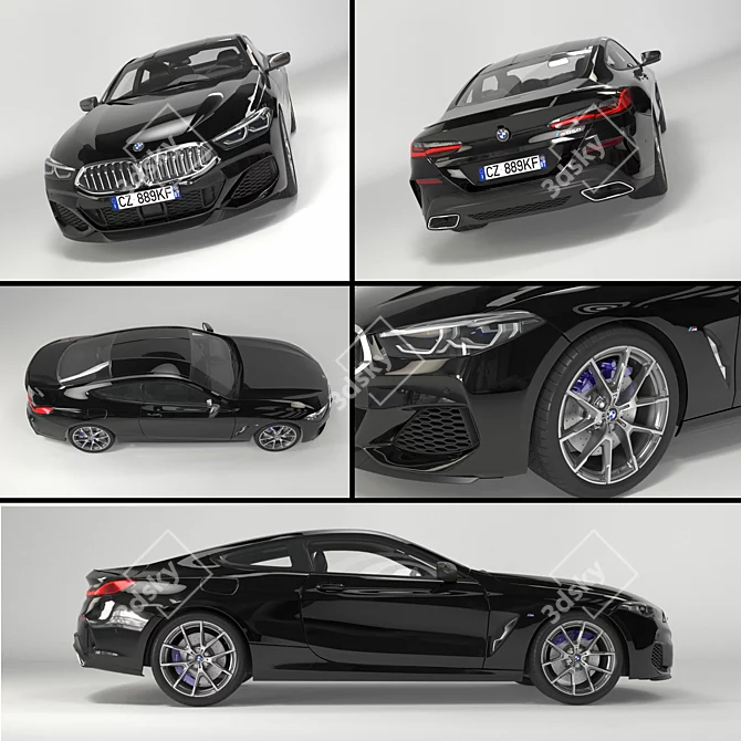 Sleek 2019 BMW M850i Coupe: Luxury and Performance 3D model image 2
