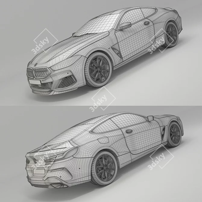 Sleek 2019 BMW M850i Coupe: Luxury and Performance 3D model image 3