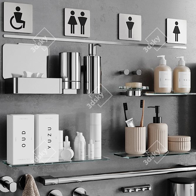 KEUCO PLAN set 3 - Sleek Bathroom Accessory Set 3D model image 2