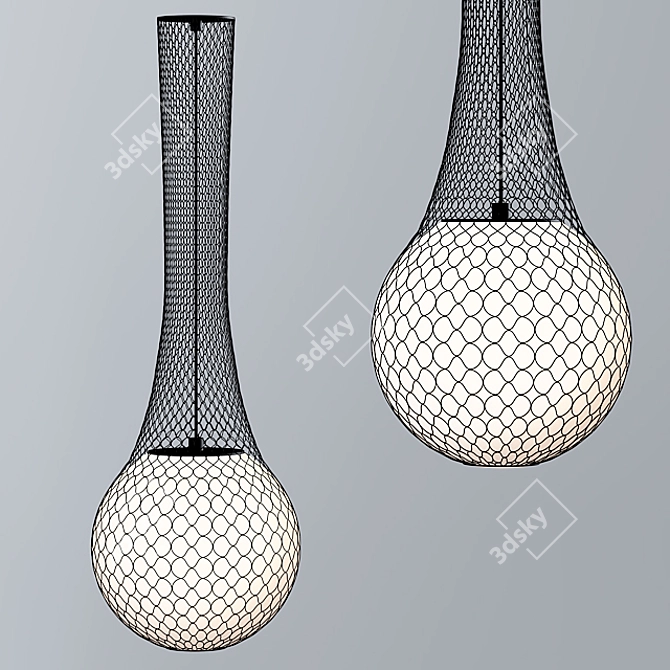 Sleek Pendant Lighting Elegance 3D model image 1