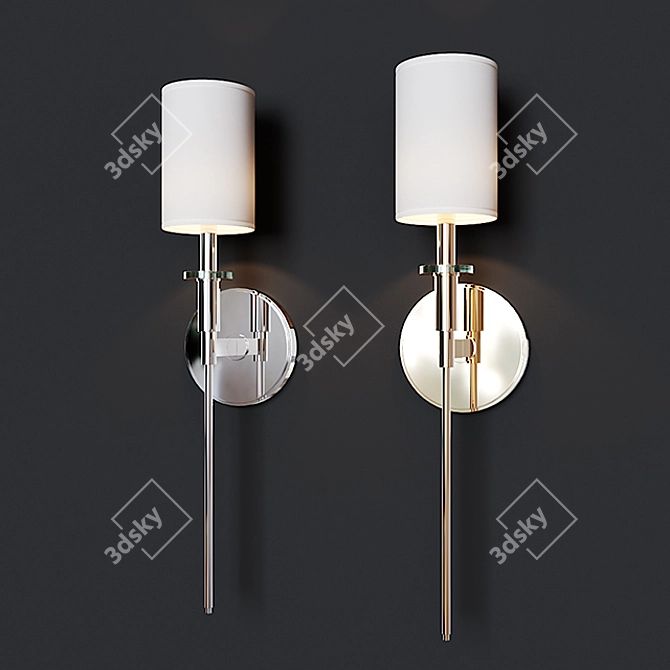 Elegant Amherst Wall Sconce 3D model image 1