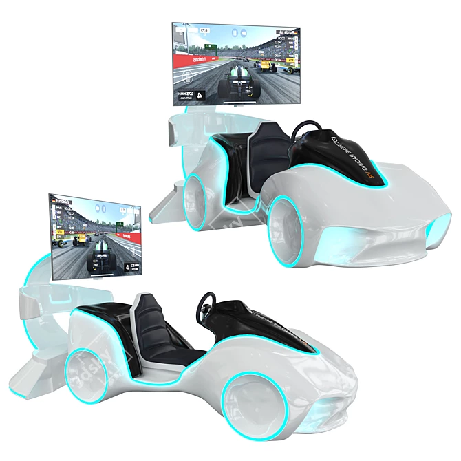 Immersive VR Car Racing Experience 3D model image 1