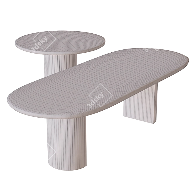 Lunar Dining Table: 3D Model 3D model image 2