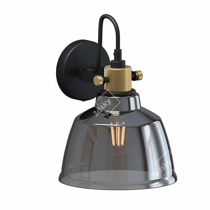 Amalfi Metal and Glass Pendant Light 3D model image 2